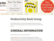 Tablet Screenshot of productivitybookgroup.org